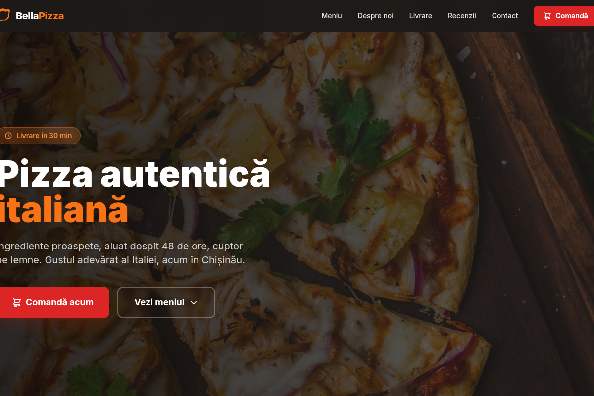 Сайт пиццерии